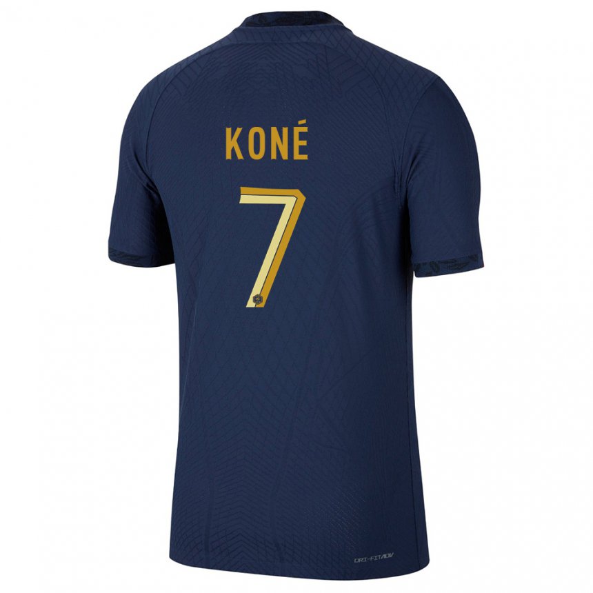 Homme Maillot France Kouadio Kone #7 Bleu Marine Tenues Domicile 22-24 T-shirt Suisse