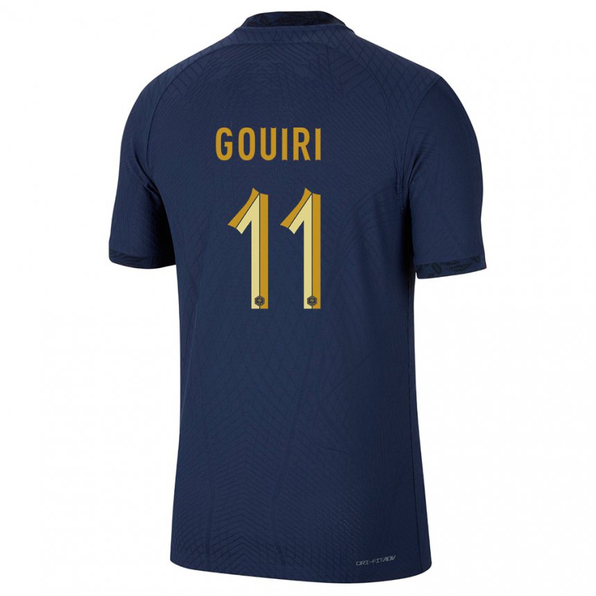 Homme Maillot France Amine Gouiri #11 Bleu Marine Tenues Domicile 22-24 T-shirt Suisse