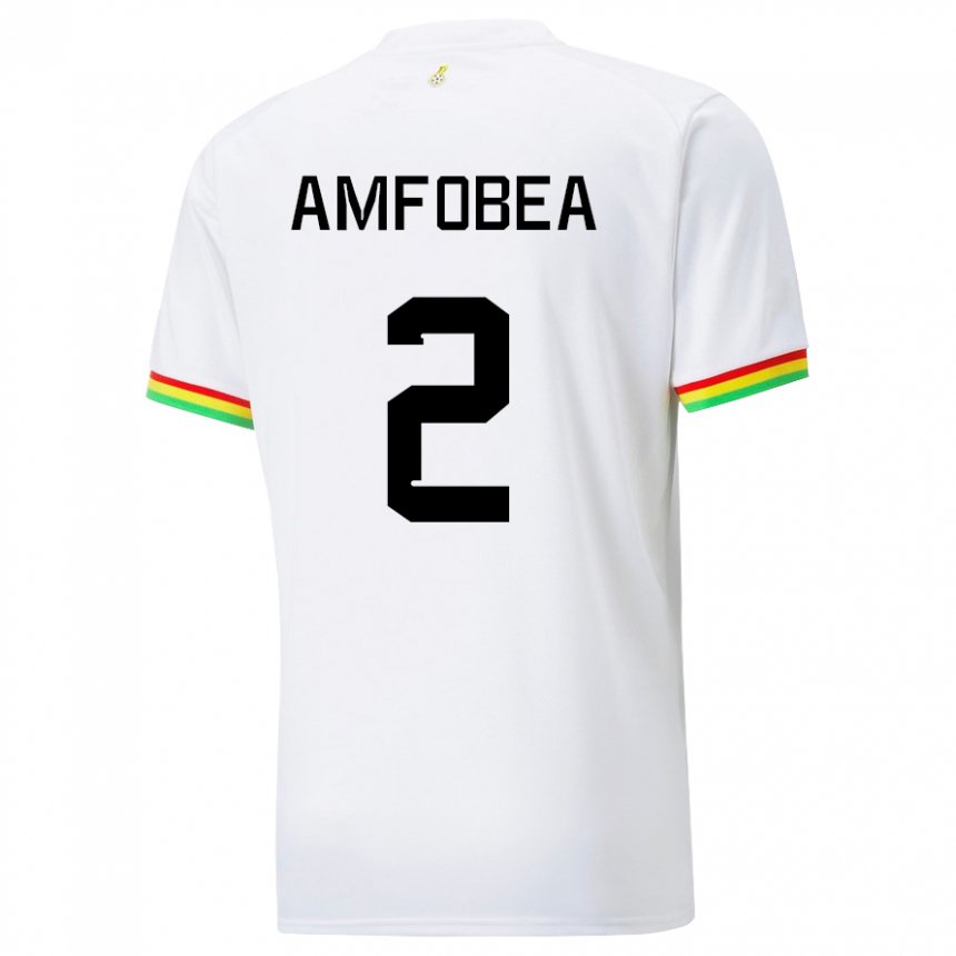 Homme Maillot Ghana Gladys Amfobea #2 Blanc Tenues Domicile 22-24 T-shirt Suisse