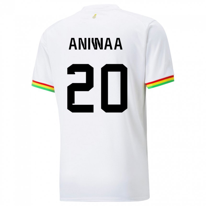 Homme Maillot Ghana Louisa Aniwaa #20 Blanc Tenues Domicile 22-24 T-shirt Suisse