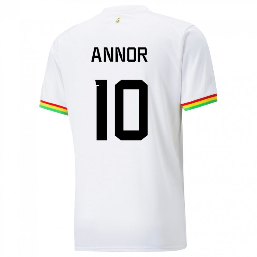 Homme Maillot Ghana Emmanuel Annor #10 Blanc Tenues Domicile 22-24 T-shirt Suisse