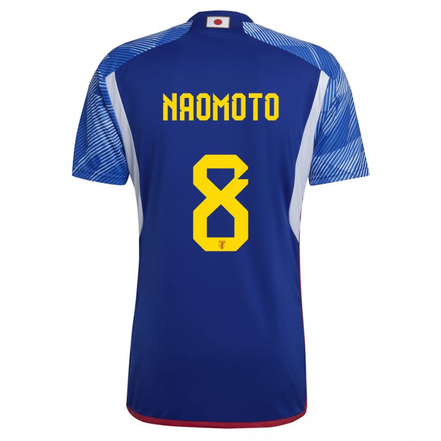 Homme Maillot Japon Hikaru Naomoto #8 Bleu Royal Tenues Domicile 22-24 T-shirt Suisse