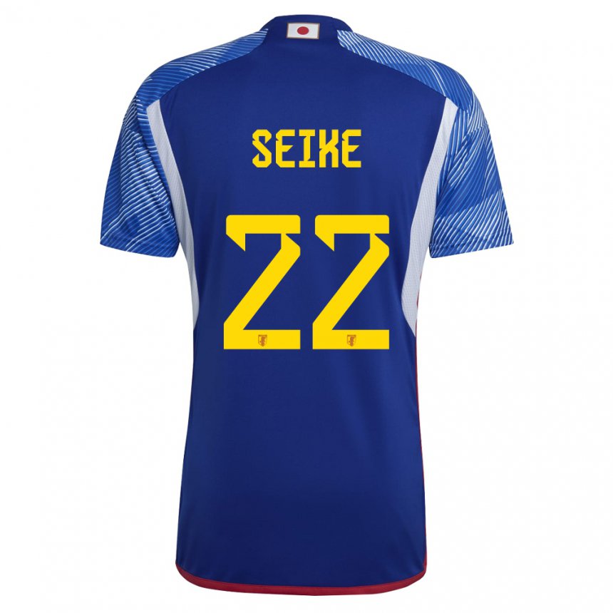 Herren Japanische Kiko Seike #22 Königsblau Heimtrikot Trikot 22-24 T-shirt Schweiz