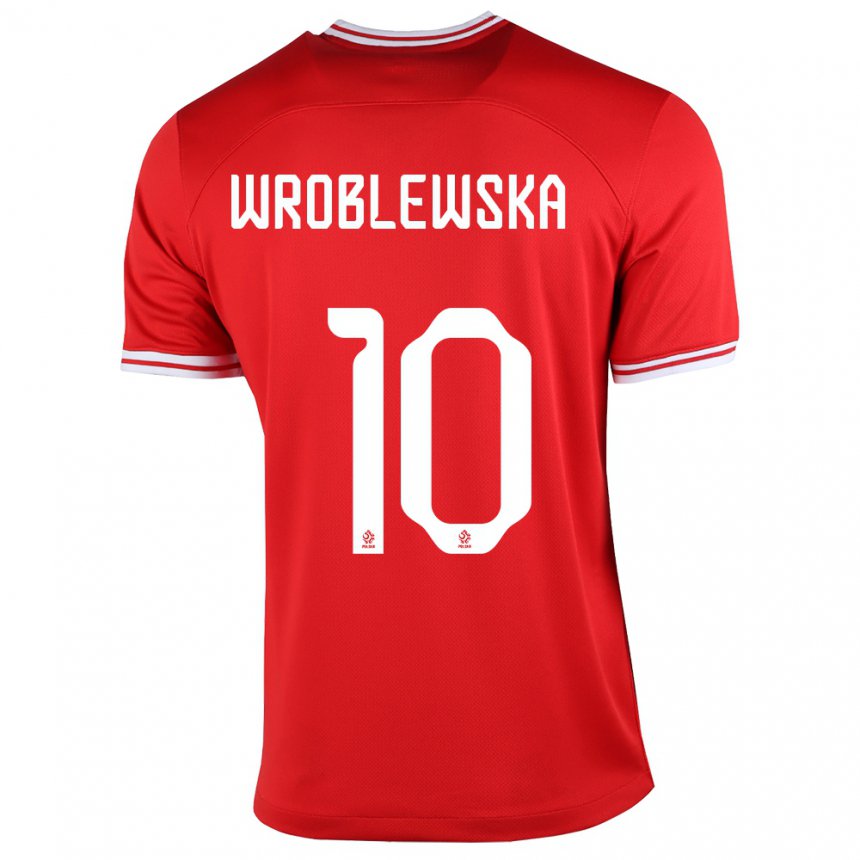 Homme Maillot Pologne Joanna Wroblewska #10 Rouge Tenues Extérieur 22-24 T-shirt Suisse