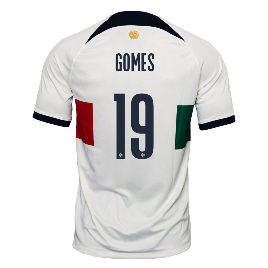 Homme Maillot Portugal Diana Gomes #19 Blanc Tenues Extérieur 22-24 T-shirt Suisse