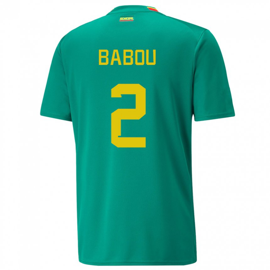 Herren Senegalesische Marieme Babou #2 Grün Auswärtstrikot Trikot 22-24 T-shirt Schweiz