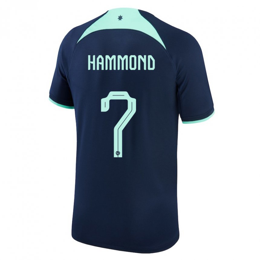 Herren Australische Tristan Hammond #7 Dunkelblau Auswärtstrikot Trikot 22-24 T-shirt Schweiz