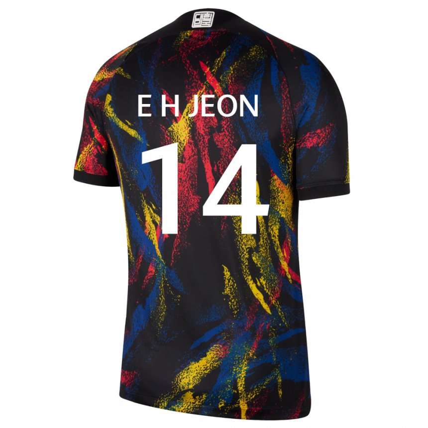 Herren Südkoreanische Jeon Eun Ha #14 Mehrfarbig Auswärtstrikot Trikot 22-24 T-shirt Schweiz