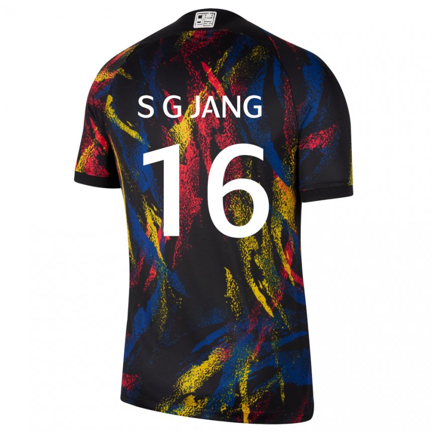 Homme Maillot Corée Du Sud Jang Sel Gi #16 Multicolore Tenues Extérieur 22-24 T-shirt Suisse