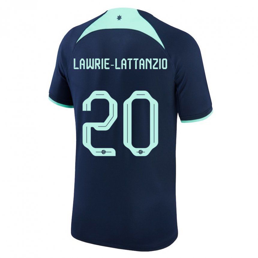 Herren Australische Luis Lawrie Lattanzio #20 Dunkelblau Auswärtstrikot Trikot 22-24 T-shirt Schweiz