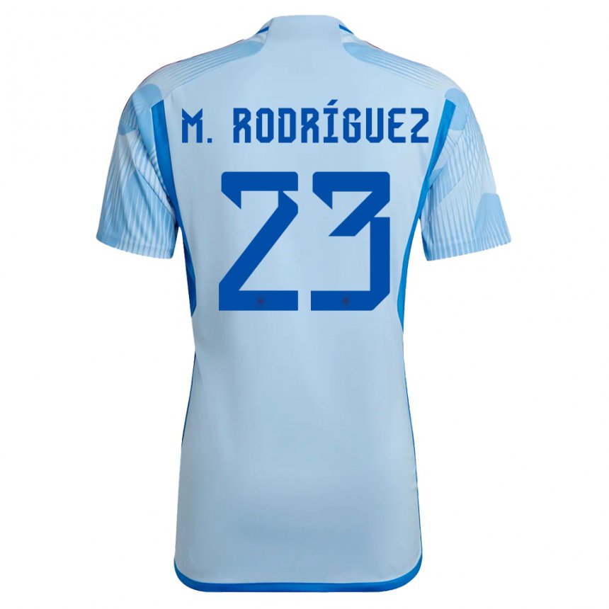 Homme Maillot Espagne Misa Rodriguez #23 Bleu Ciel Tenues Extérieur 22-24 T-shirt Suisse