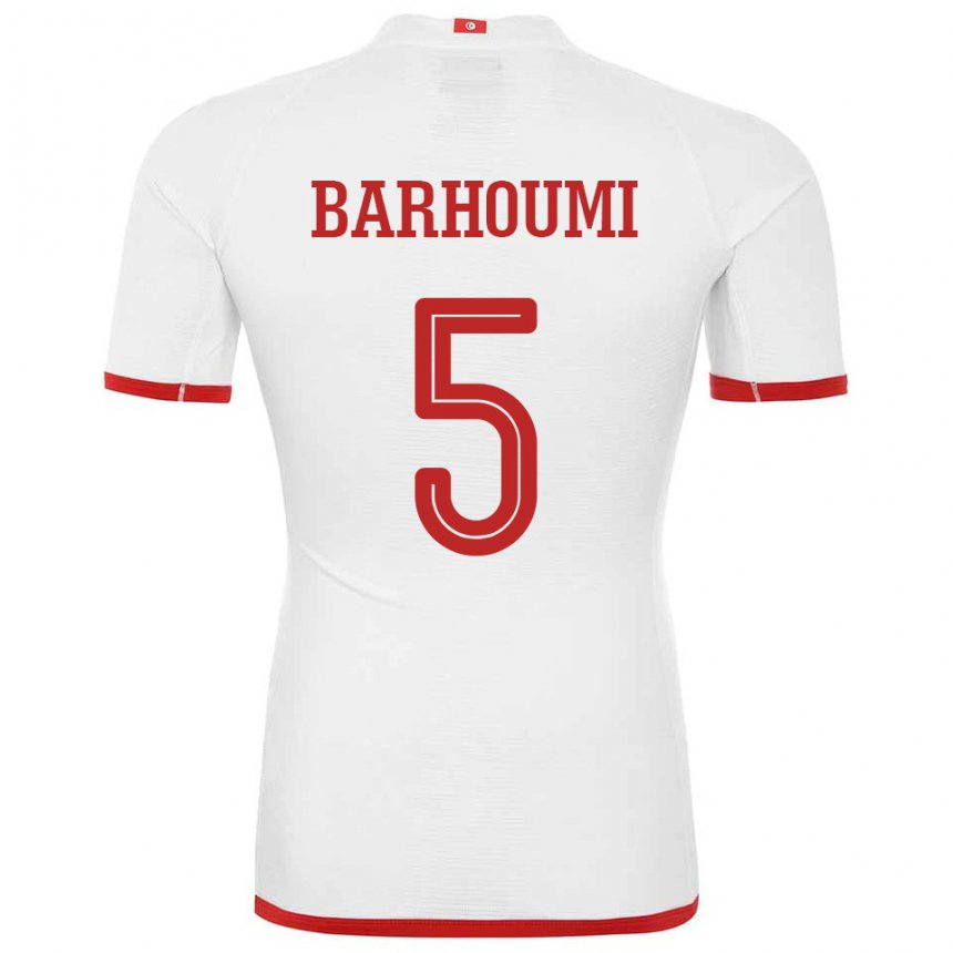 Herren Tunesische Jasmina Barhoumi #5 Weiß Auswärtstrikot Trikot 22-24 T-shirt Schweiz