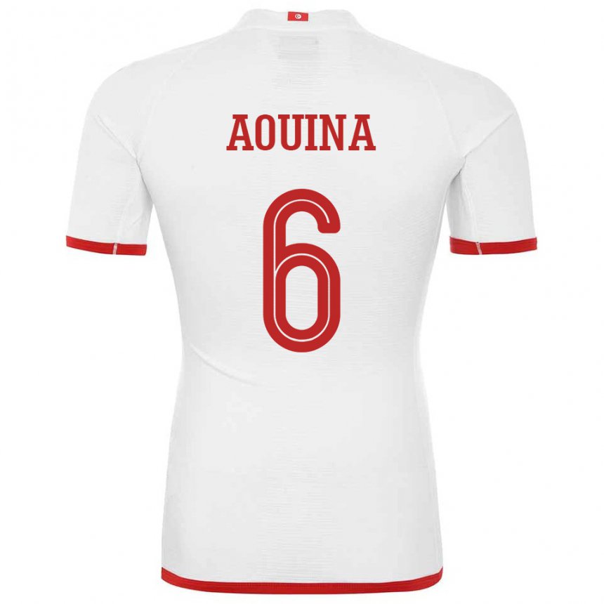 Herren Tunesische Rania Aouina #6 Weiß Auswärtstrikot Trikot 22-24 T-shirt Schweiz