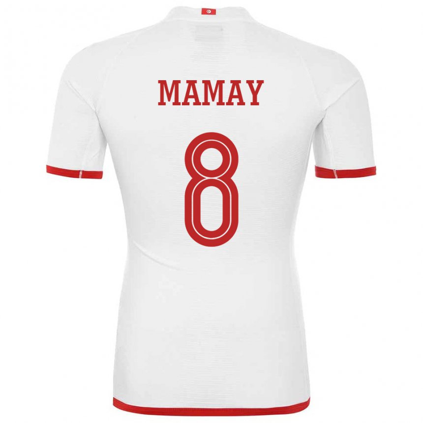 Herren Tunesische Sabrine Mamay #8 Weiß Auswärtstrikot Trikot 22-24 T-shirt Schweiz