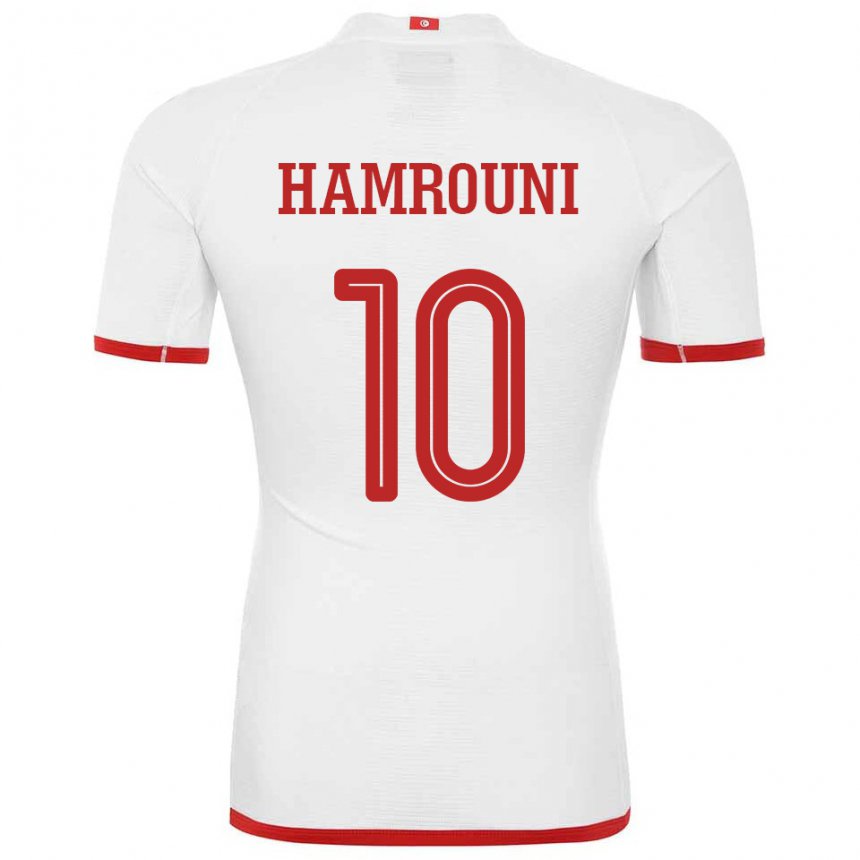 Herren Tunesische Rayen Hamrouni #10 Weiß Auswärtstrikot Trikot 22-24 T-shirt Schweiz