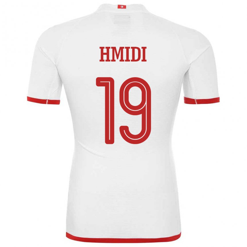 Homme Maillot Tunisie Baraket Hmidi #19 Blanc Tenues Extérieur 22-24 T-shirt Suisse