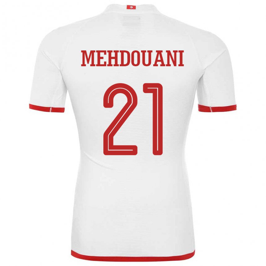 Herren Tunesische Firas Mehdouani #21 Weiß Auswärtstrikot Trikot 22-24 T-shirt Schweiz