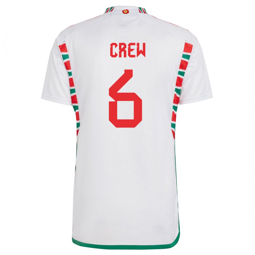 Herren Walisische Charlie Crew #6 Weiß Auswärtstrikot Trikot 22-24 T-shirt Schweiz