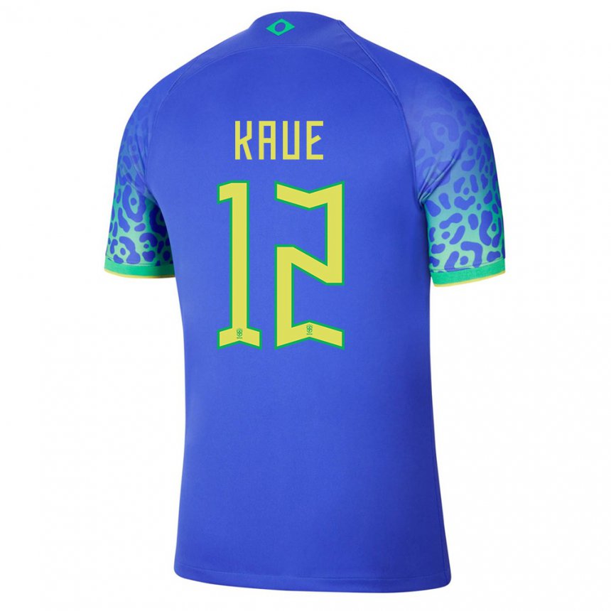 Homme Maillot Brésil Kaue #12 Bleu Tenues Extérieur 22-24 T-shirt Suisse