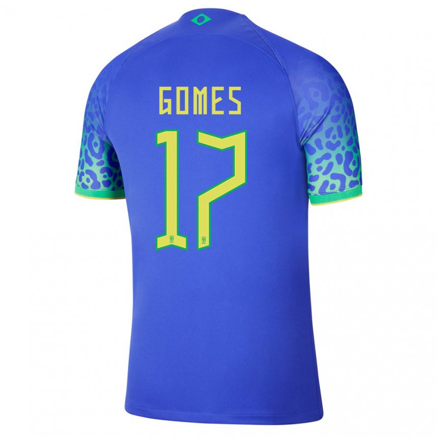 Homme Maillot Brésil William Gomes #17 Bleu Tenues Extérieur 22-24 T-shirt Suisse