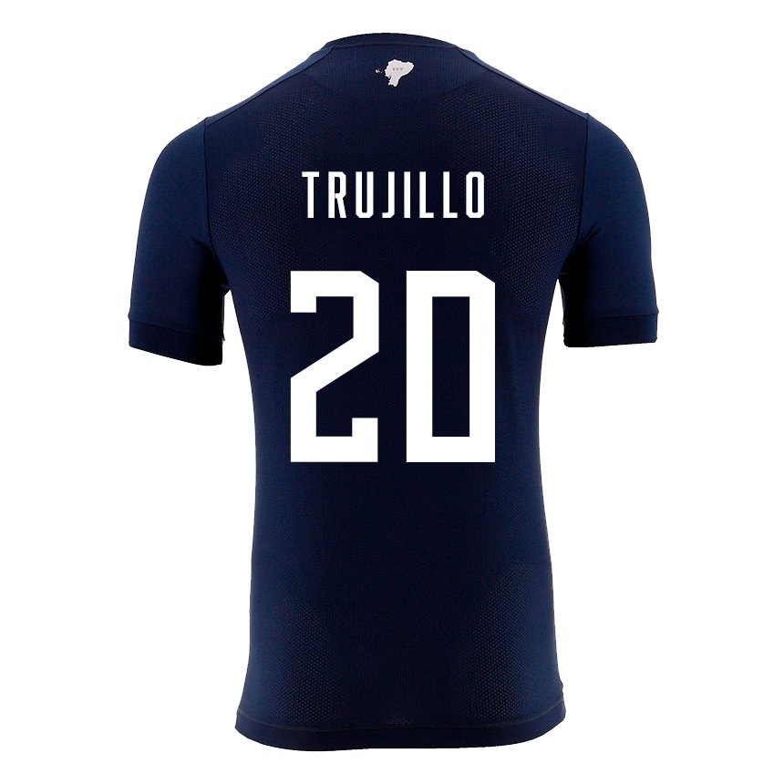 Homme Maillot Équateur Isabel Trujillo #20 Bleu Marine Tenues Extérieur 22-24 T-shirt Suisse