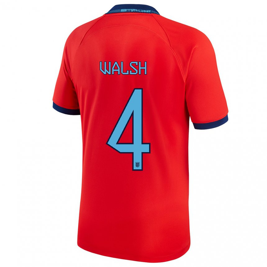 Homme Maillot Angleterre Keira Walsh #4 Rouge Tenues Extérieur 22-24 T-shirt Suisse