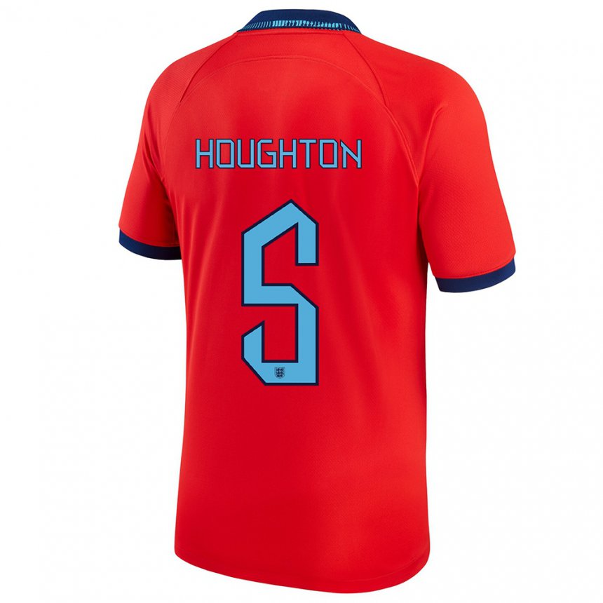 Homme Maillot Angleterre Steph Houghton #5 Rouge Tenues Extérieur 22-24 T-shirt Suisse