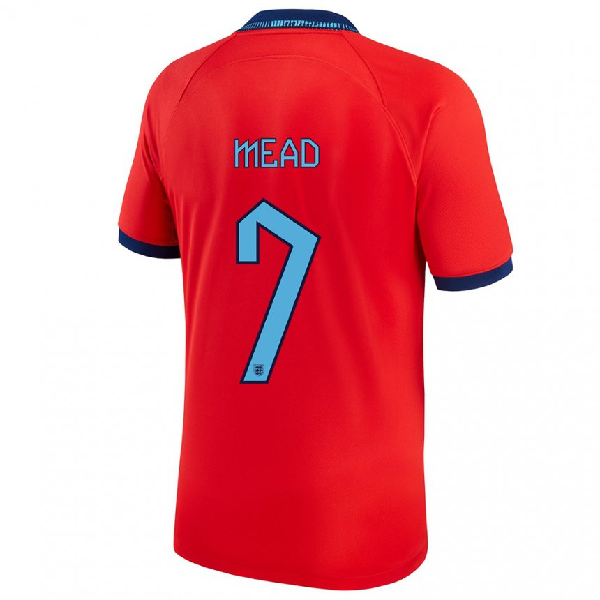 Homme Maillot Angleterre Beth Mead #7 Rouge Tenues Extérieur 22-24 T-shirt Suisse