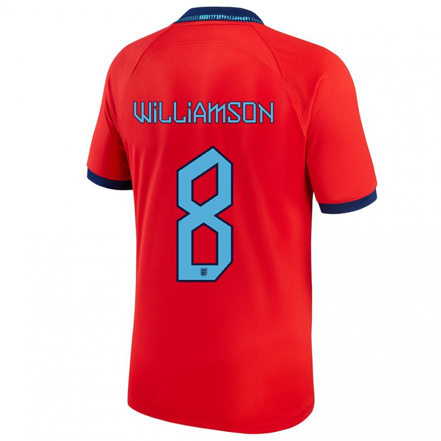 Homme Maillot Angleterre Leah Williamson #8 Rouge Tenues Extérieur 22-24 T-shirt Suisse