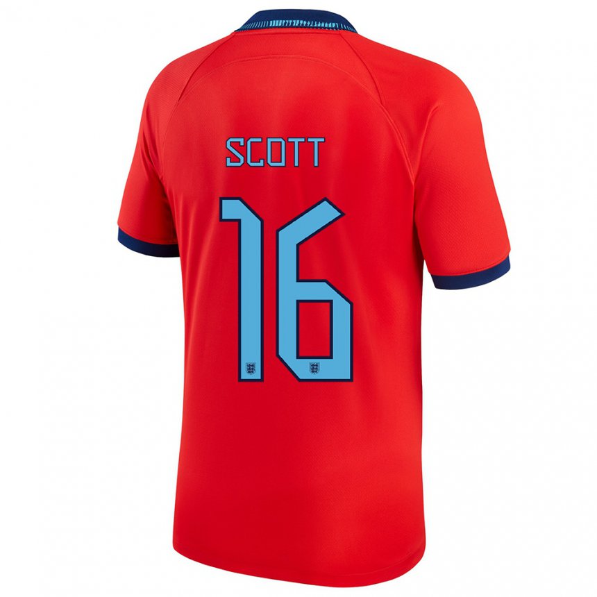 Homme Maillot Angleterre Jill Scott #16 Rouge Tenues Extérieur 22-24 T-shirt Suisse