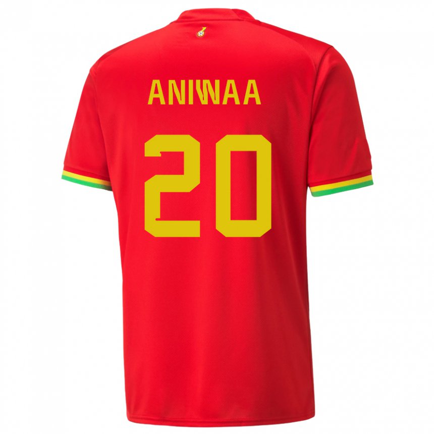 Homme Maillot Ghana Louisa Aniwaa #20 Rouge Tenues Extérieur 22-24 T-shirt Suisse