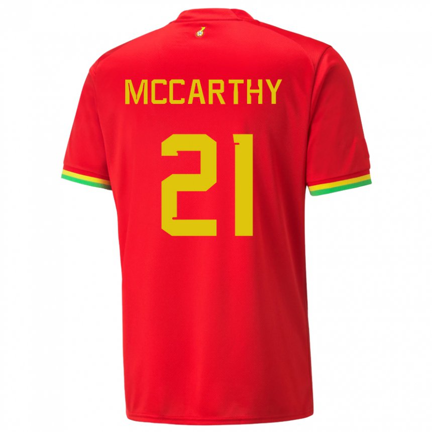 Homme Maillot Ghana Kerrie Mccarthy #21 Rouge Tenues Extérieur 22-24 T-shirt Suisse