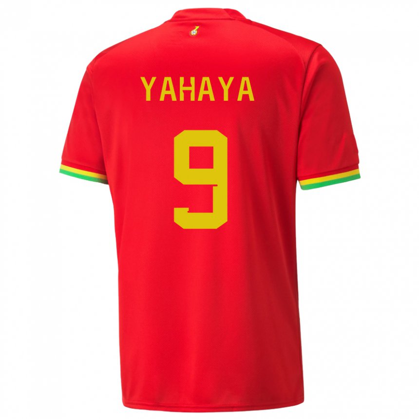 Homme Maillot Ghana Mohammed Yahaya #9 Rouge Tenues Extérieur 22-24 T-shirt Suisse