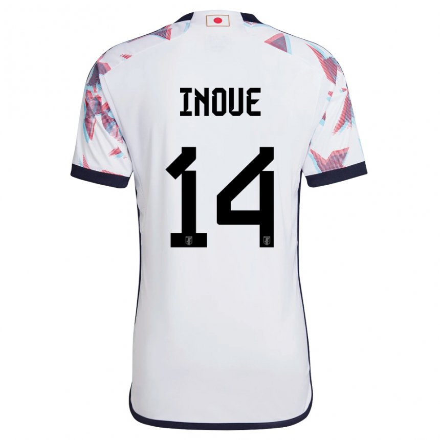 Homme Maillot Japon Ayaka Inoue #14 Blanc Tenues Extérieur 22-24 T-shirt Suisse