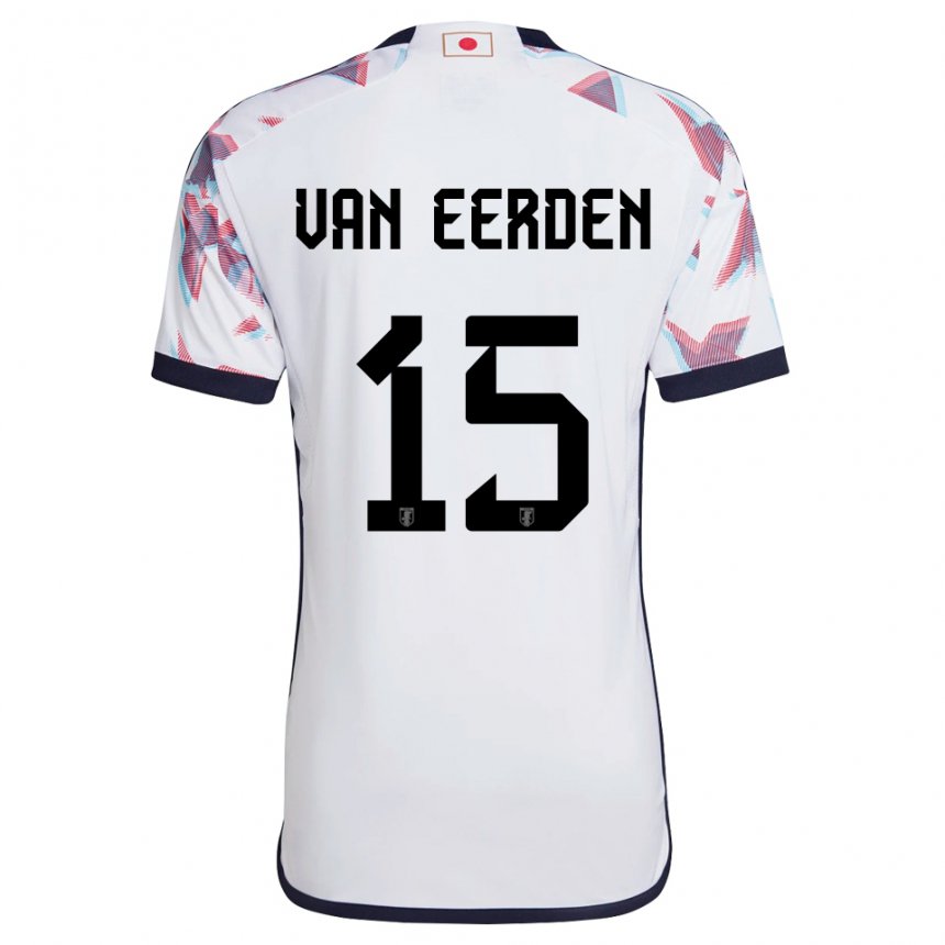 Homme Maillot Japon Shawn Van Eerden #15 Blanc Tenues Extérieur 22-24 T-shirt Suisse