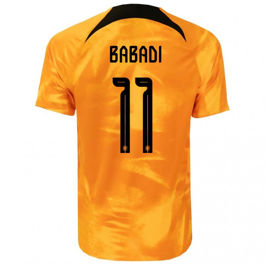 Femme Maillot Pays-bas Isaac Babadi #11 Orange Laser Tenues Domicile 22-24 T-shirt Suisse