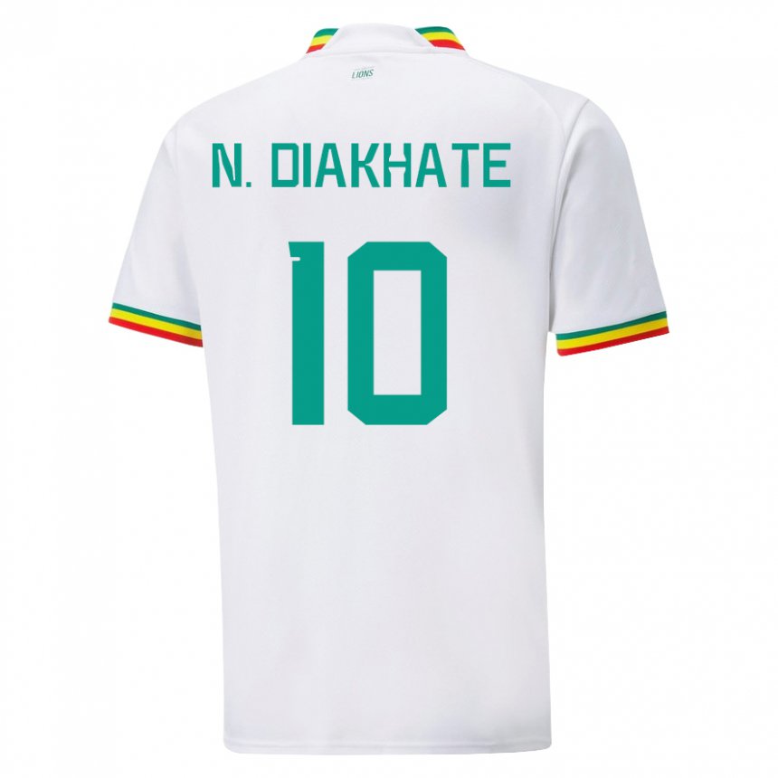 Femme Maillot Sénégal Ndeye Awa Diakhate #10 Blanc Tenues Domicile 22-24 T-shirt Suisse