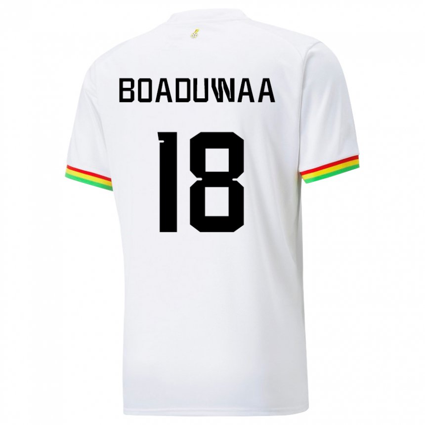 Femme Maillot Ghana Doris Boaduwaa #18 Blanc Tenues Domicile 22-24 T-shirt Suisse