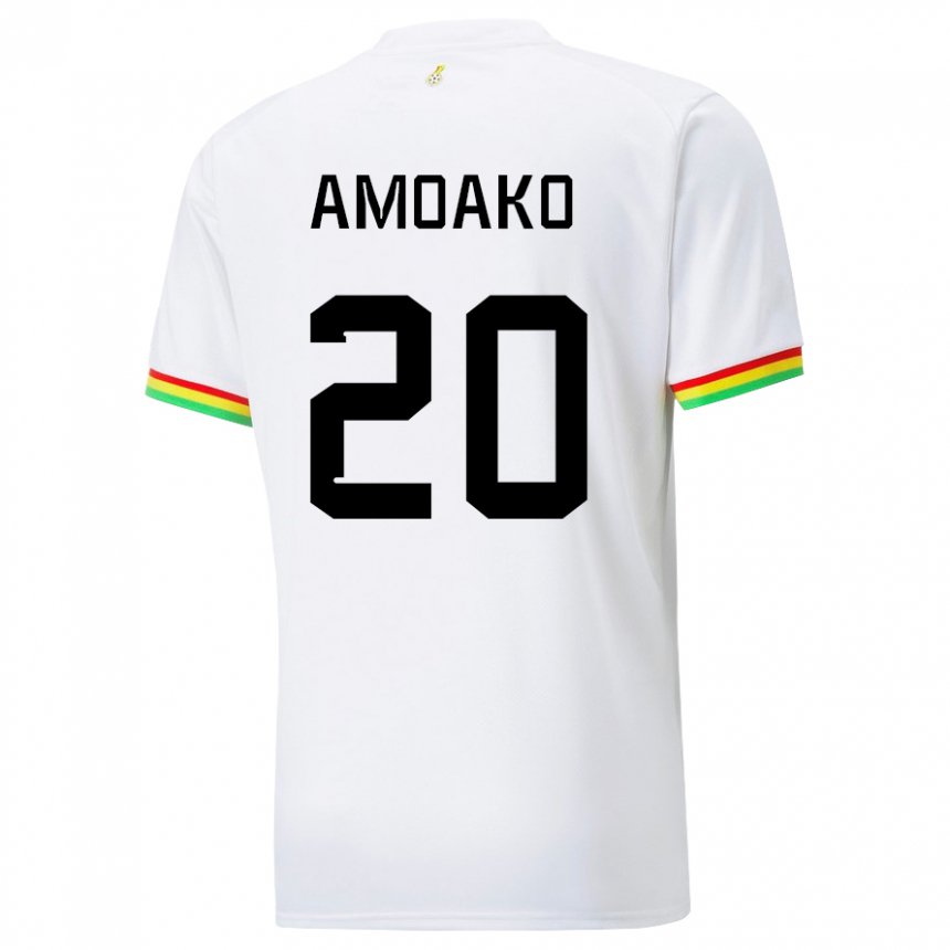 Damen Ghanaische Linda Amoako #20 Weiß Heimtrikot Trikot 22-24 T-shirt Schweiz
