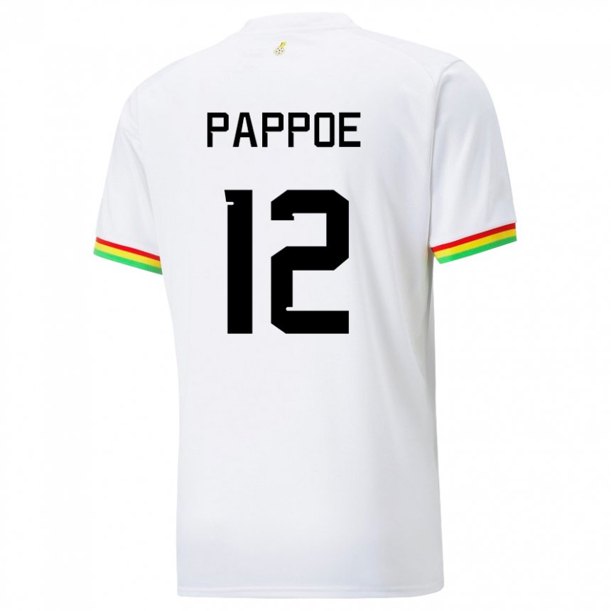 Femme Maillot Ghana Isaac Pappoe #12 Blanc Tenues Domicile 22-24 T-shirt Suisse