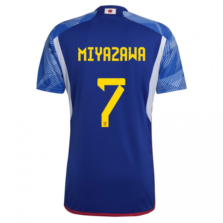 Damen Japanische Hinata Miyazawa #7 Königsblau Heimtrikot Trikot 22-24 T-shirt Schweiz