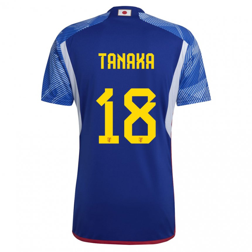 Damen Japanische Momoko Tanaka #18 Königsblau Heimtrikot Trikot 22-24 T-shirt Schweiz