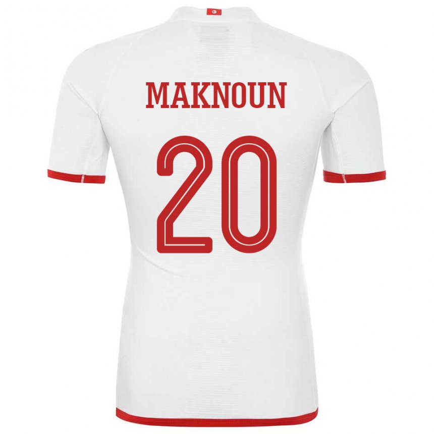 Femme Maillot Tunisie Leila Maknoun #20 Blanc Tenues Extérieur 22-24 T-shirt Suisse