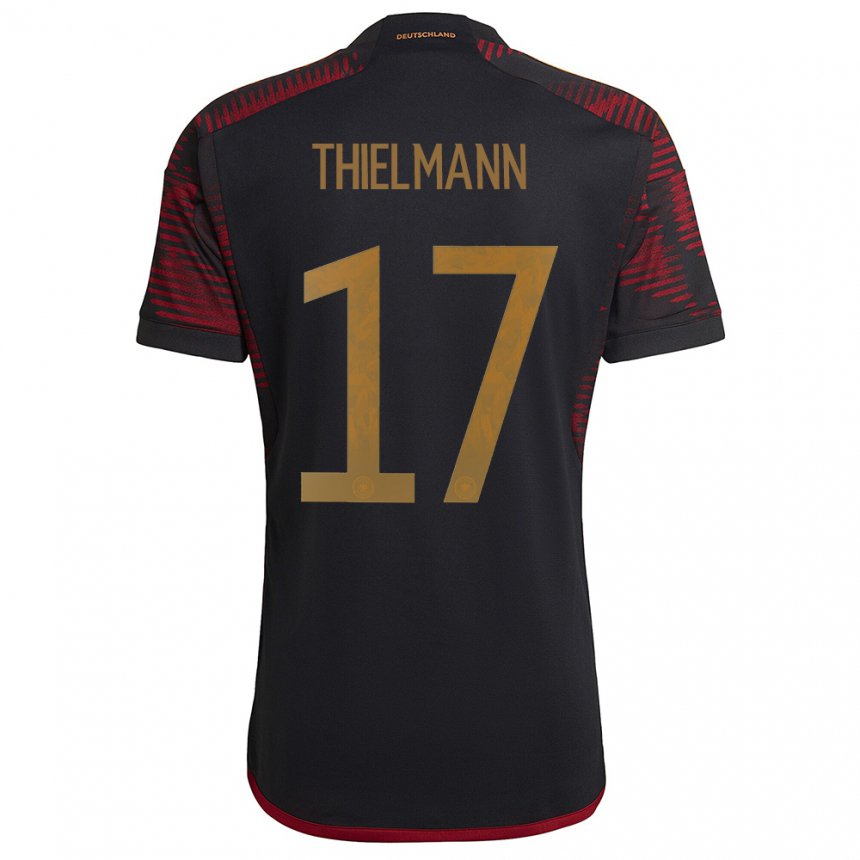 Femme Maillot Allemagne Jan Thielmann #17 Marron Noir Tenues Extérieur 22-24 T-shirt Suisse