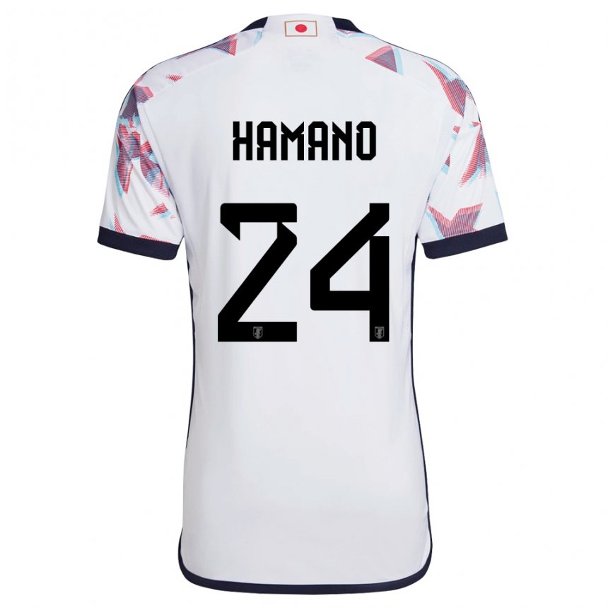 Damen Japanische Maika Hamano #24 Weiß Auswärtstrikot Trikot 22-24 T-shirt Schweiz