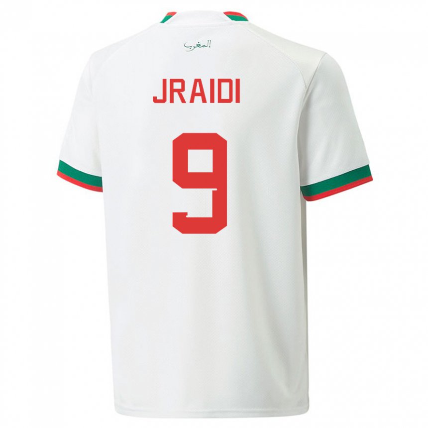 Damen Marokkanische Ibtissam Jraidi #9 Weiß Auswärtstrikot Trikot 22-24 T-shirt Schweiz