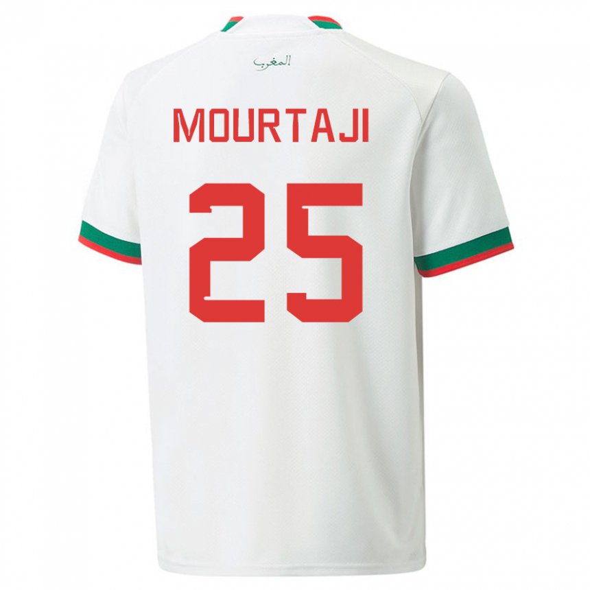 Damen Marokkanische Chaymaa Mourtaji #25 Weiß Auswärtstrikot Trikot 22-24 T-shirt Schweiz
