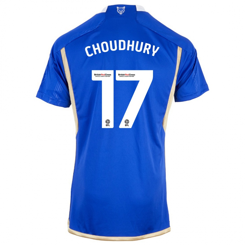 Enfant Maillot Hamza Choudhury #17 Bleu Tenues Domicile 2023/24 T-Shirt Suisse