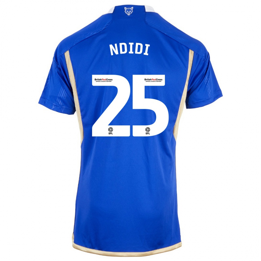 Enfant Maillot Wilfred Ndidi #25 Bleu Tenues Domicile 2023/24 T-Shirt Suisse