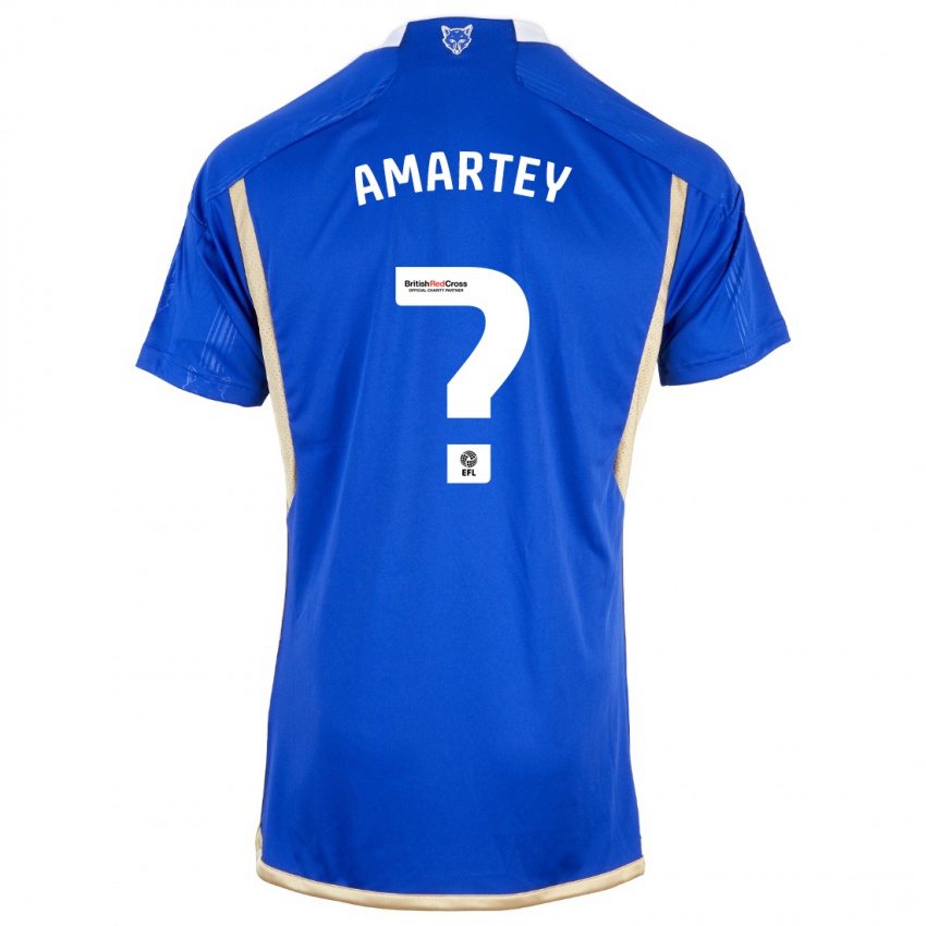 Enfant Maillot Bobby Amartey #0 Bleu Tenues Domicile 2023/24 T-Shirt Suisse